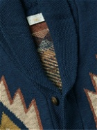 Faherty - B.Yellowtail Shawl-Collar Cotton-Jacquard Cardigan - Multi