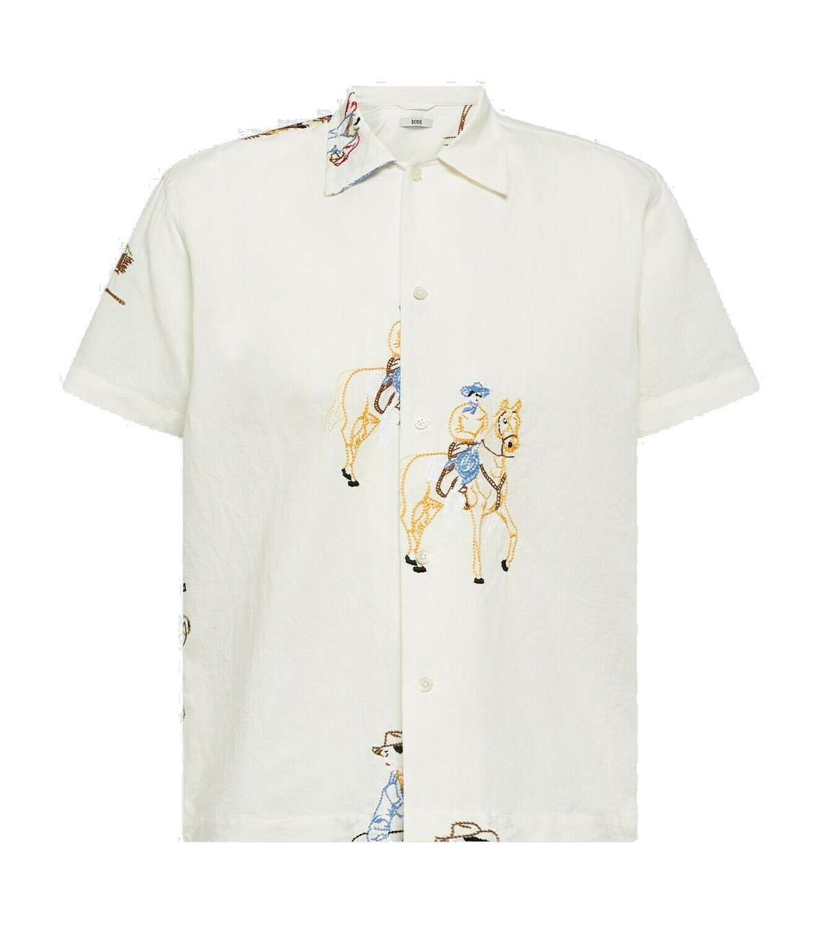 Chemise BODE Early Collection 01423 à Rayures - Ourlet Frangé - Coton - Taille L/XL - Occasion Très Bon État
