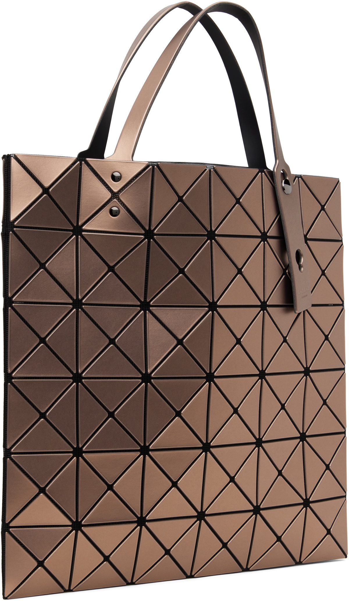 【美品】baobao LUCENT LLIC BROWN SHILVER BAO BAO ISSEY MIYAKE Brown Lucent Metallic Tote Bao Bao Issey Miyake