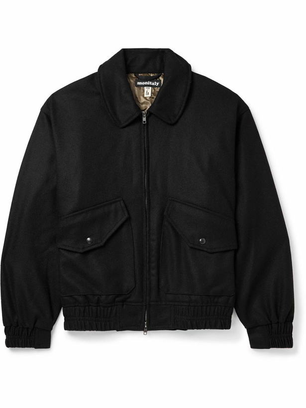 Photo: Monitaly - CWE Wool-Blend Bomber Jacket - Black