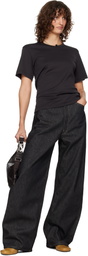 LEMAIRE Black Rib T-shirt