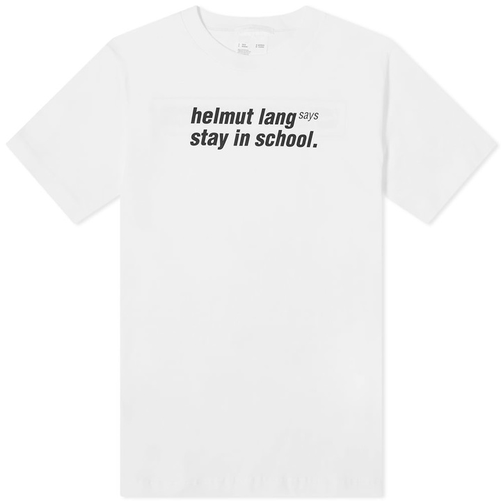 Photo: Helmut Lang Helmut Lang Says Stay In School Tee