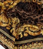 Versace Wild Barocco silk twill scarf