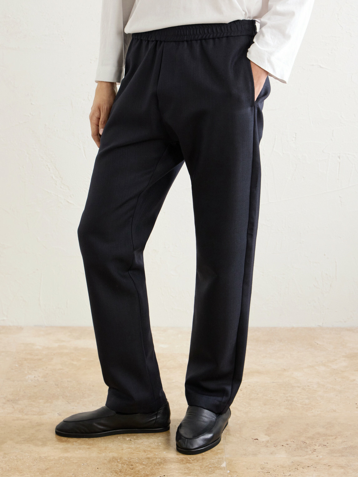 Barena - Straight-Leg Herringbone Virgin Wool Trousers - Blue