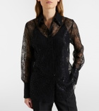 Nina Ricci Sequined lace shirt