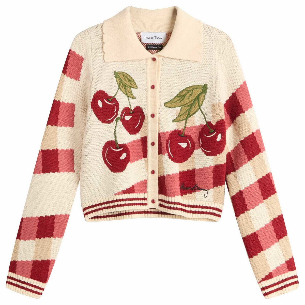 House Of Sunny Women's Cherry Tripper Knit Cardigan in Multi