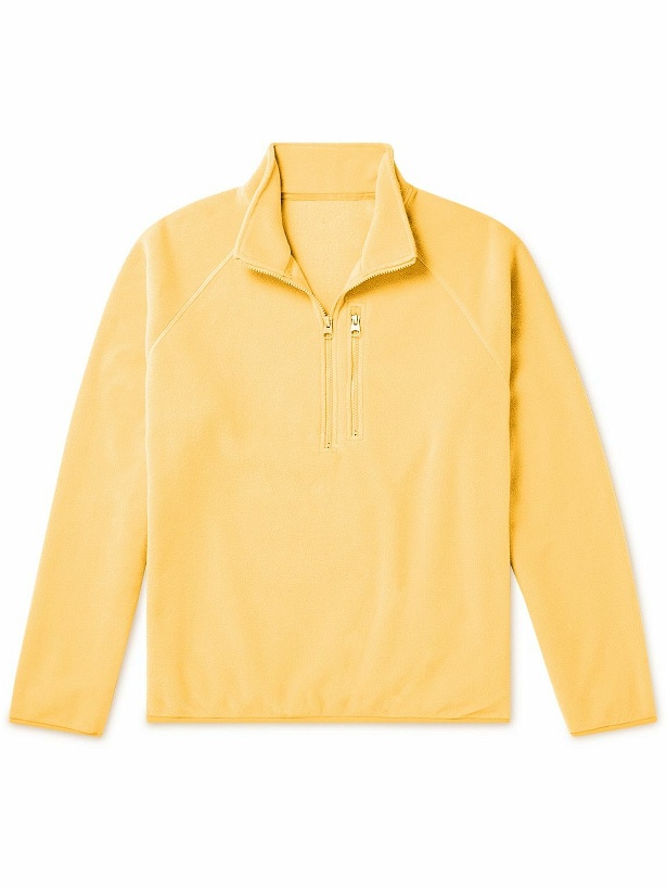 Photo: ARKET - Ralph Cotton-Fleece Half-Zip Sweatshirt - Yellow