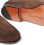 Santoni - Suede Loafers - Brown