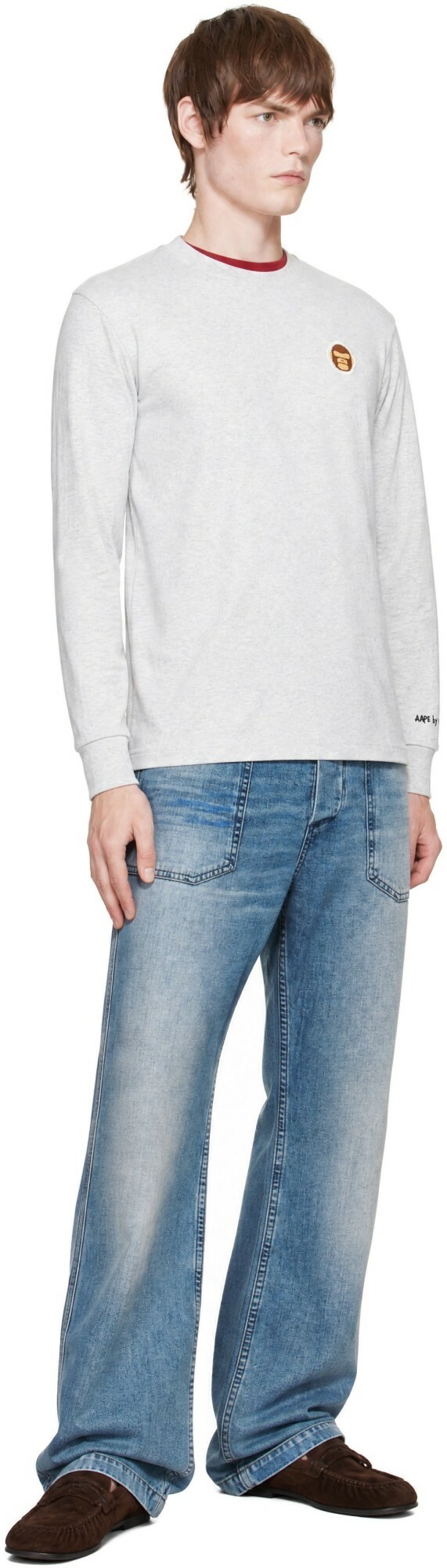 AAPE by A Bathing Ape Off-White 'AAPER' Long Sleeve T-shirt