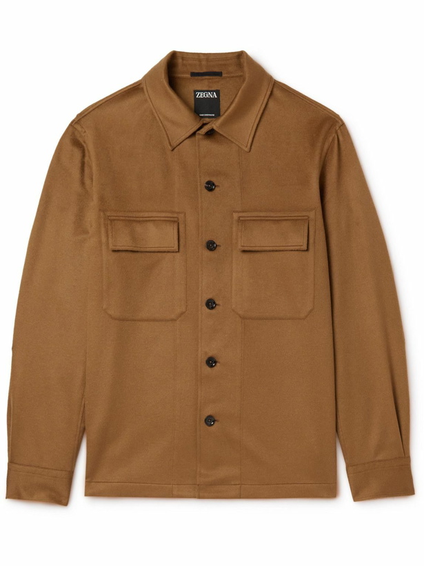 Photo: Zegna - Cashmere Overshirt - Brown