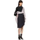 Facetasm Navy Pinstripe Frayed Skirt