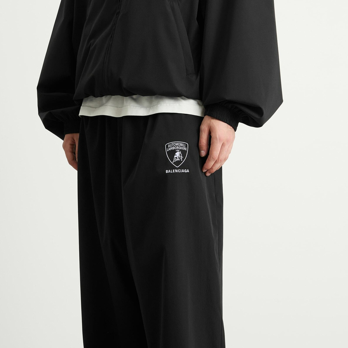 Balenciaga Men's Automobili Lamborghini Tracksuit Pants in Black