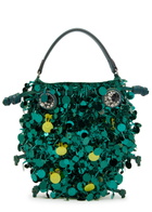Anya Hindmarch Beetle Sequin-embellished Satin Cross-body bag - Teal - One Size