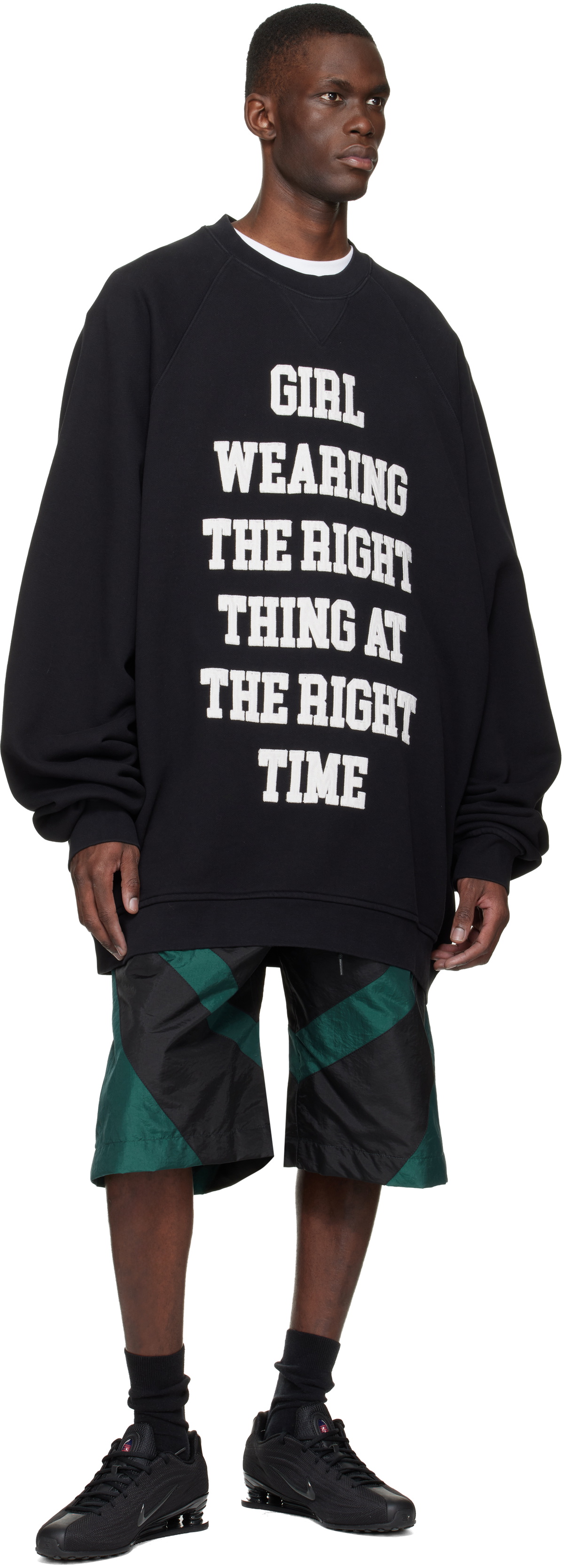 VAQUERA Black Oversized Sweatshirt