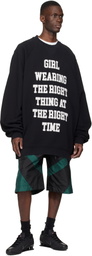 VAQUERA Black Oversized Sweatshirt