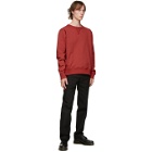 Naked and Famous Denim Red Heavyweight Terry Sweatshirt