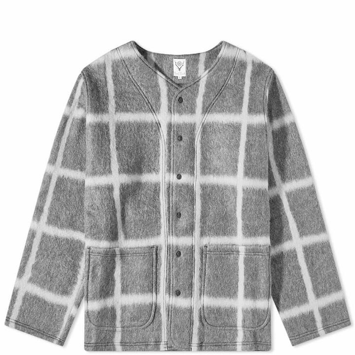 Photo: South2 West8 Men's Mohair P.P. Cardigan in Grey