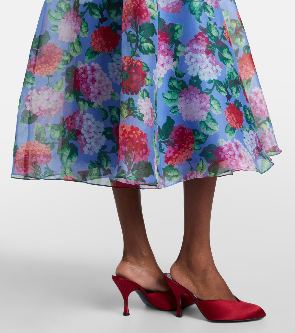 Carolina Herrera Floral silk organza shirt dress