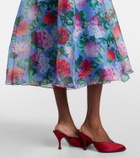 Carolina Herrera Floral silk organza shirt dress