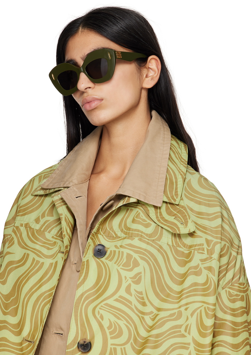 Loewe Khaki Retro Screen Sunglasses Loewe 2420