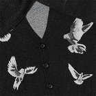 3.Paradis Men's Freedom Birds Cardigan in Black