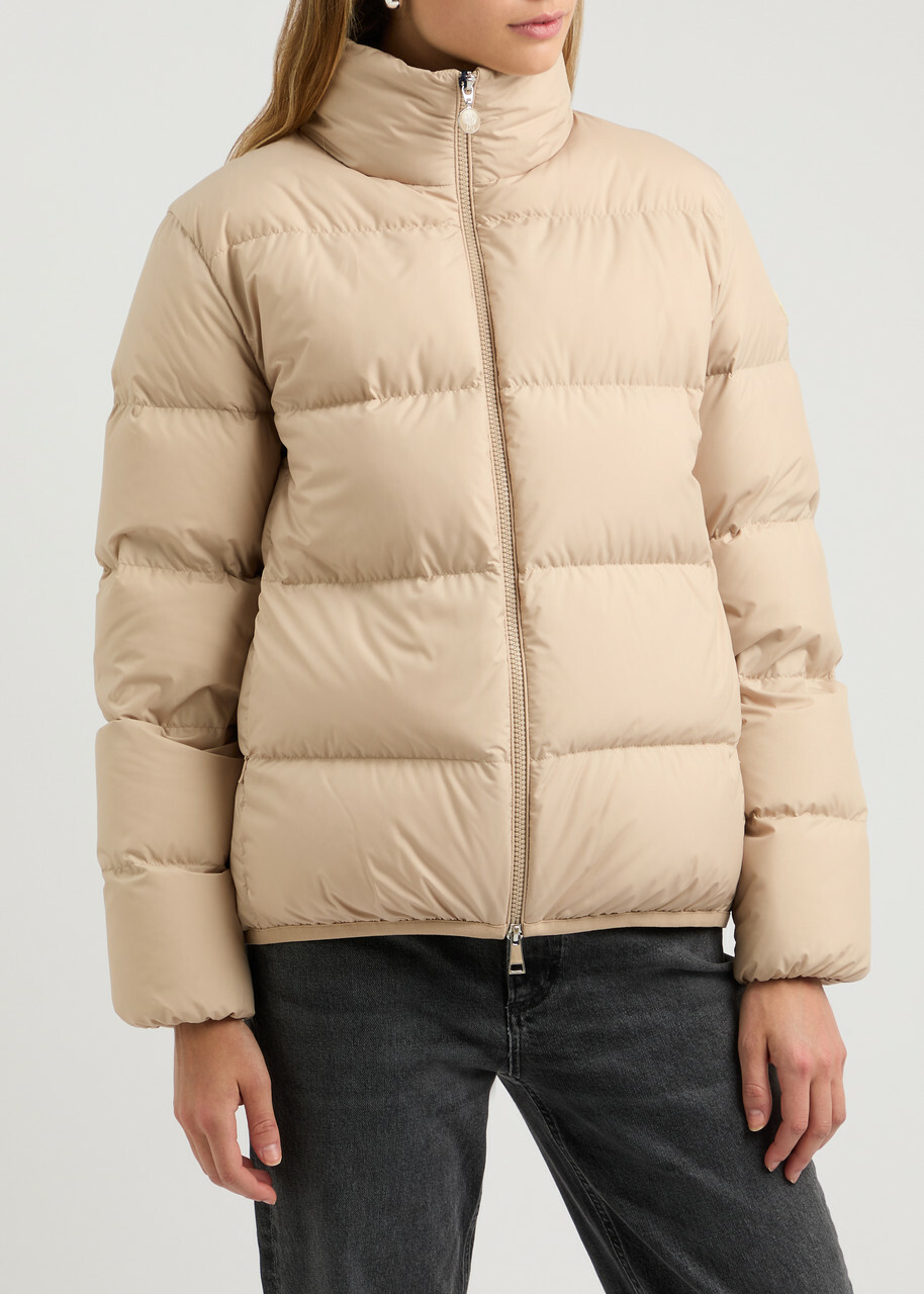 Moncler Abbadia Quilted Shell Jacket Beige Moncler