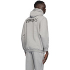 VETEMENTS Grey Written Logo Hoodie