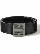Givenchy - 4G 4cm Reversible Coated-Canvas and Leather Belt - Black