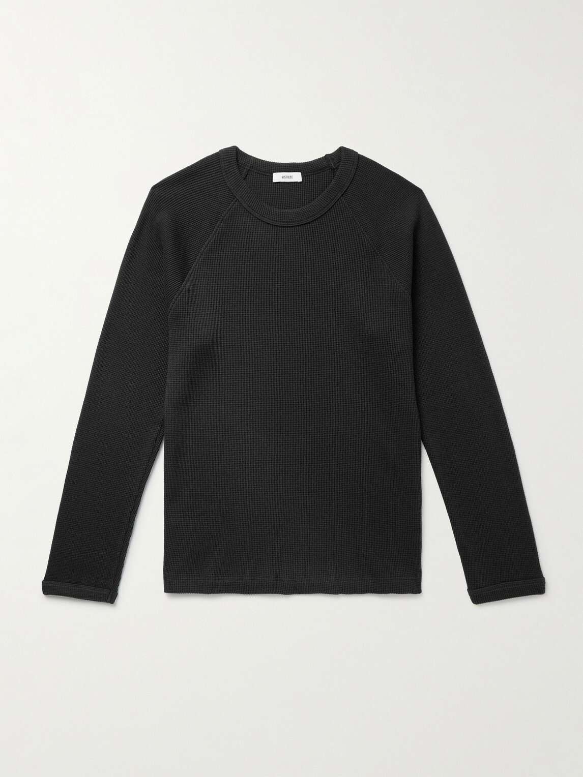 AGOLDE - Payson Waffle-Knit Cotton-Blend T-Shirt - Gray