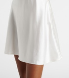 Dôen Junia lace-trimmed silk satin minidress