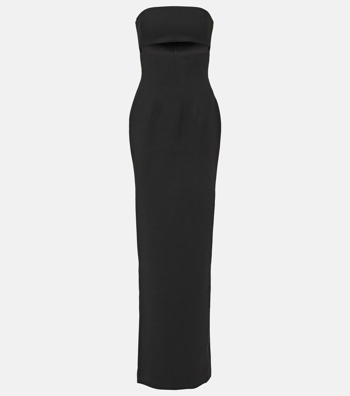 Mônot Cutout strapless crêpe maxi dress Monot