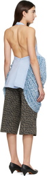 Kiko Kostadinov Blue Gannet Halter Blouse
