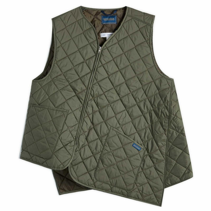 Photo: Comme des Garçons SHIRT Men's x Lavenham Thornham Vest in Khaki