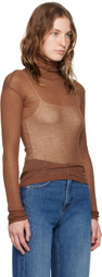 BITE Brown Ribbed Turtleneck