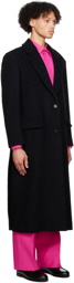 Valentino Black Single-Breasted Coat