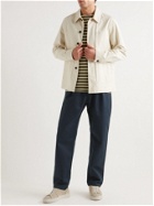Private White V.C. - Pleated Cotton-Twill Chinos - Blue
