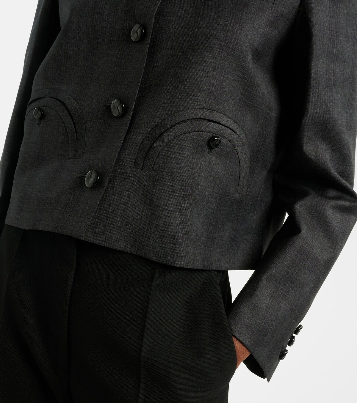 Blazé Milano Shamo checked virgin wool jacket