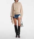 The Attico Scarf-detail virgin wool sweater