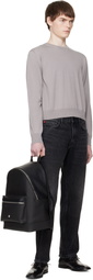 Lacoste Black Poly Canvas Backpack
