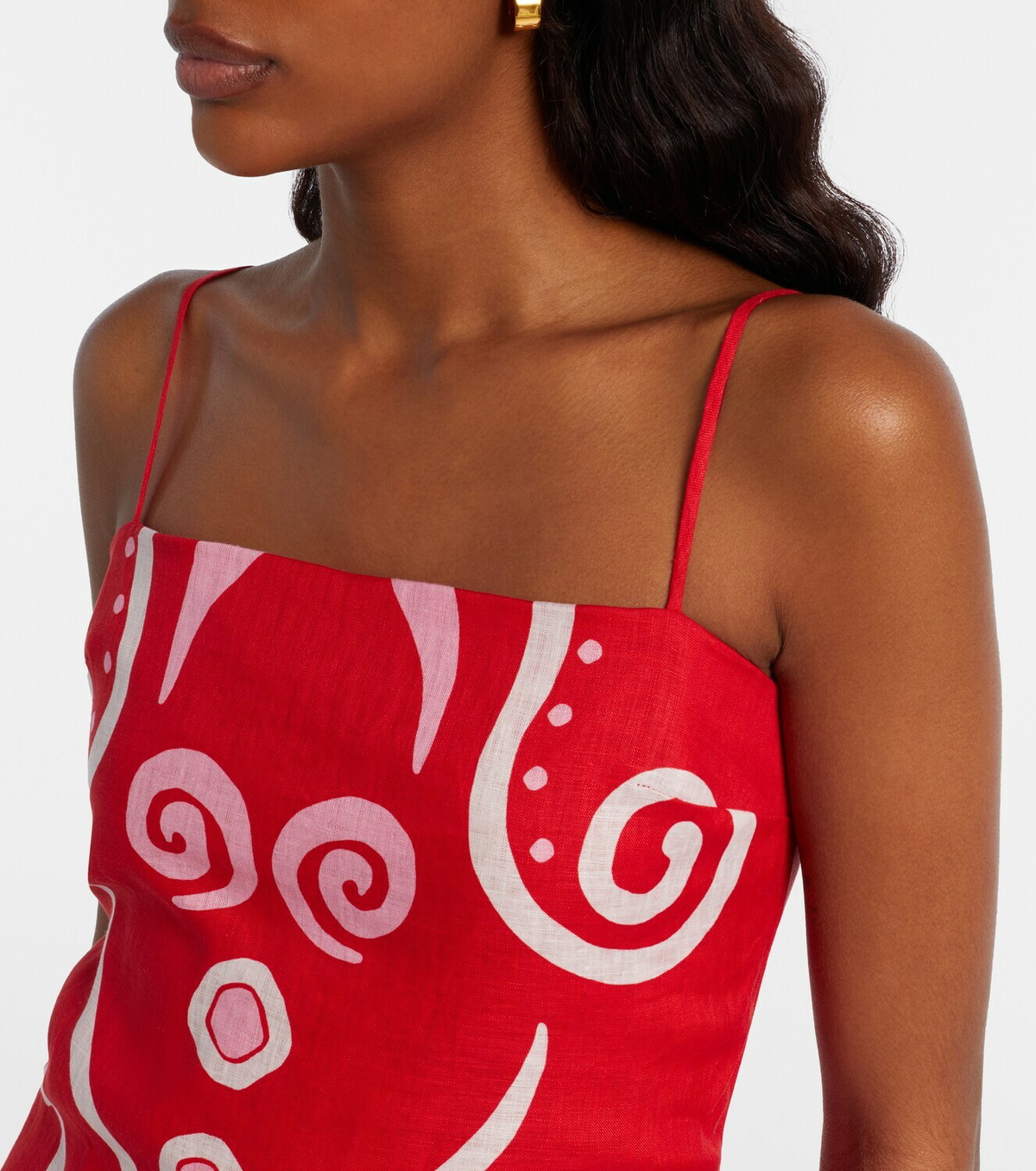 Cala de la Cruz Ancona printed linen minidress
