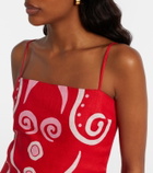 Cala de la Cruz Ancona printed linen minidress
