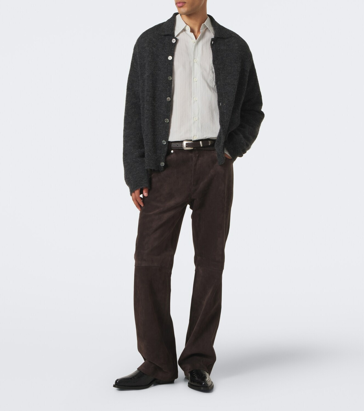 Our Legacy Carlson Cut suede bootcut pants