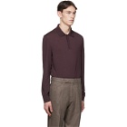Ermenegildo Zegna Purple Wool Long Sleeve Polo