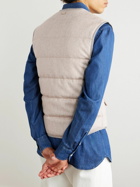 Agnona - Slim-Fit Quilted Padded Cashmere Gilet - Gray