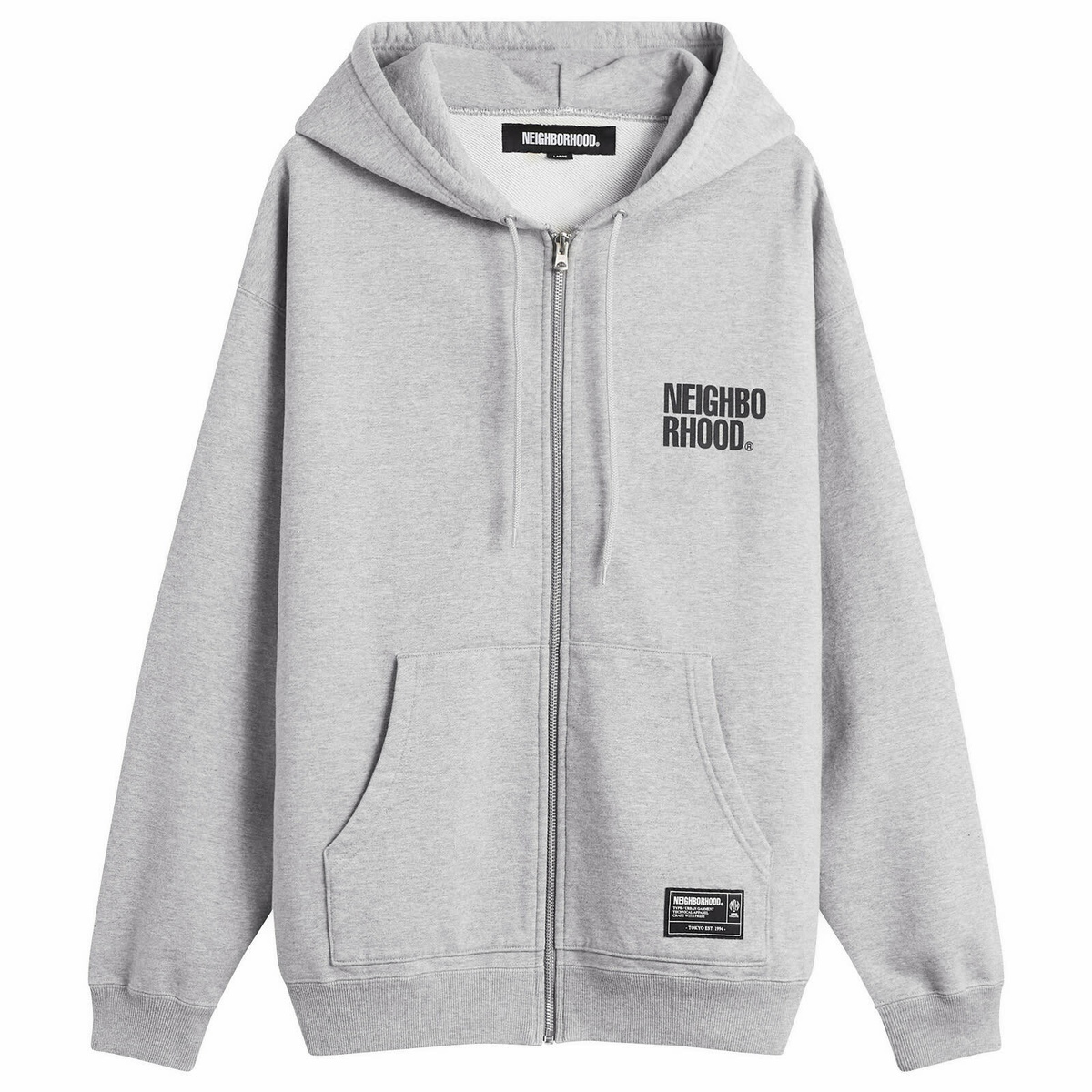 Neighborhood Men's Classic Logo Zip Hoodie in Gray Neighborhood