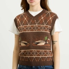 House Of Sunny Women's Duck Knit Vest in Tobacco