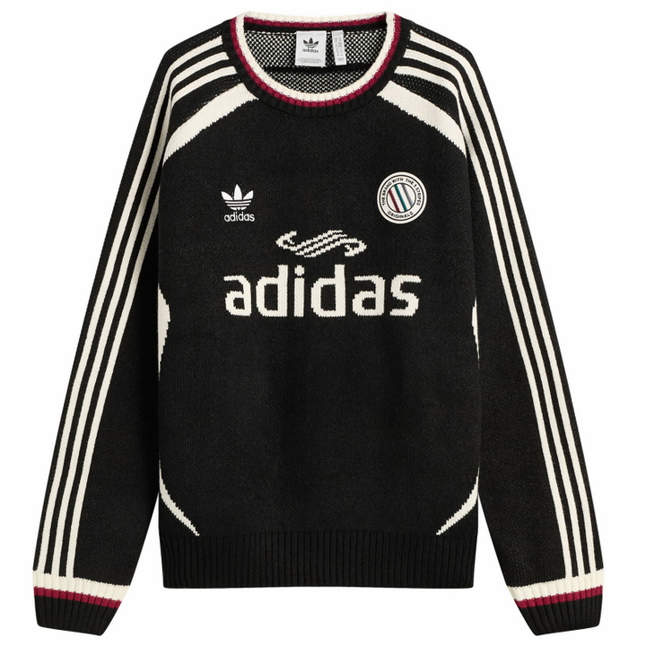 Photo: Adidas Adicolor Crew Knit in Black