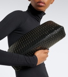 Alaïa Delta Vienne leather clutch