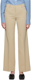System Beige Creased Trousers