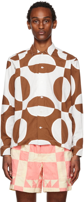 Photo: Bode Brown & White Duo Oval Shirt